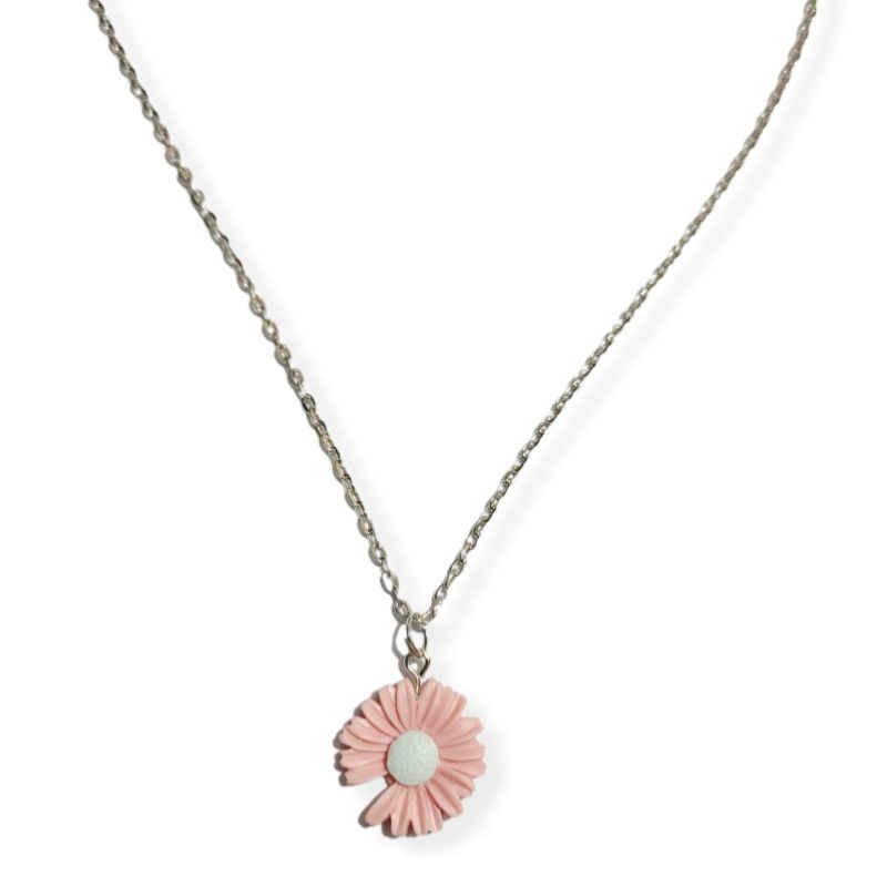 Kalung Korea Rantai Liontin Bunga Daisy Clay Sunflower Flower Korean Necklace