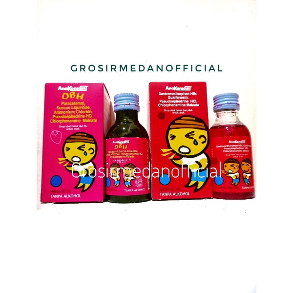 ANAKONIDIN MERAH - ANAKONIDIN OBH PINK - SIRUP OBAT BATUK PILEK DEMAM TANPA ALKOHOL