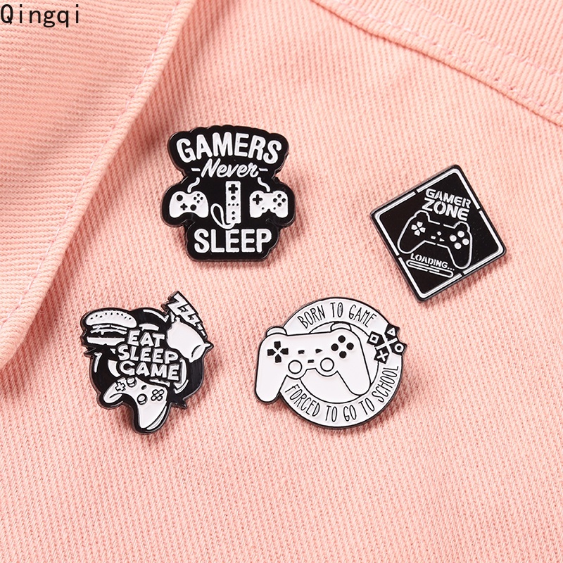 Bros Pin Enamel Desain Quote Game Player Bahan Alloy Untuk Topi Dan Kemeja