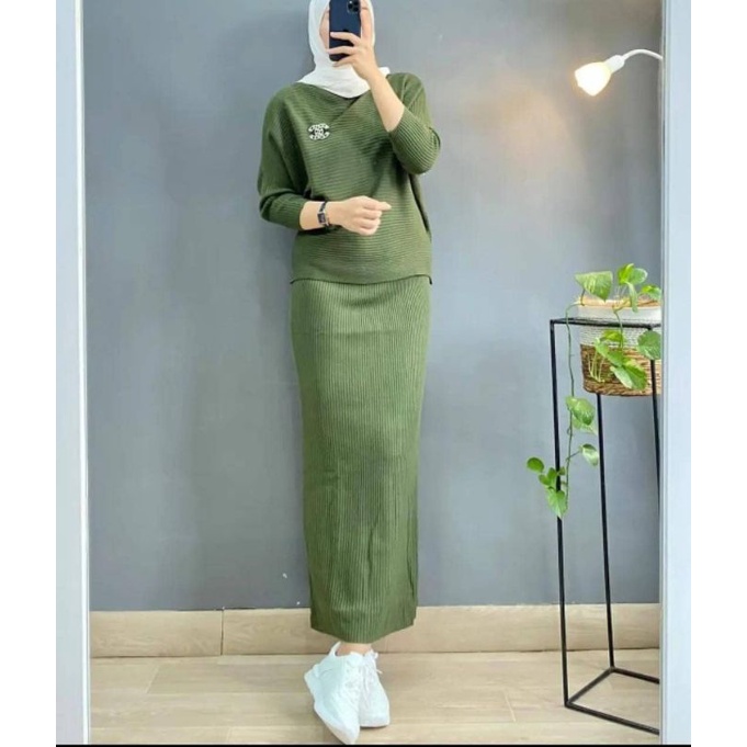 RESTOCK set rajut batwing