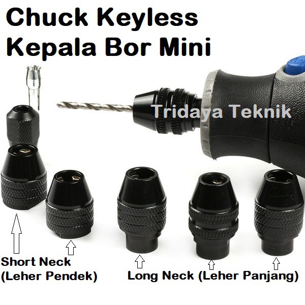 Kepala Bor Mini M8 x 0.75 Long