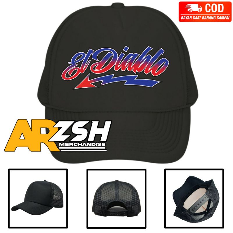 Topi El Diablo Fabio Quartararo MotoGP - Topi Trucker Jaring Fabio Quartararo