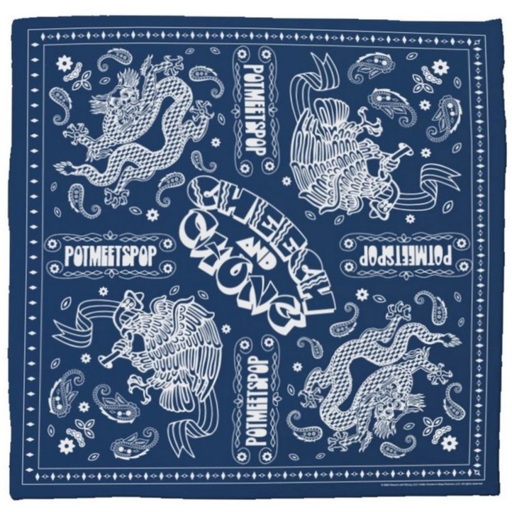 POT MEETS POP / CHEECH AND CHONG - SELF-TITLED BANDANA BLUE