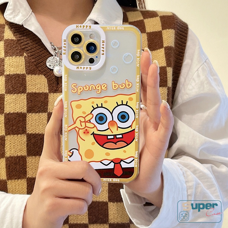 Case Untuk Xiaomi Redmi A1 9 9A 9T 10C 10 9C Nfc Poco F4 M3 M4 X3 Pro Nfc Redmi Note 9 10S 9s 9pro 11 11s 8 10 Pro Kartun SpongeBob Cover