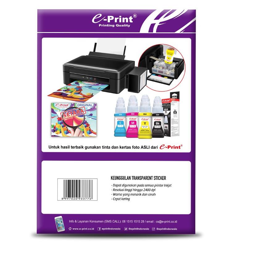 

Terjangkau - Kertas Foto e-Print Transparent Stiker