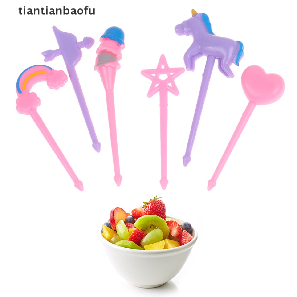 Set Garpu Buah Desain Hewan Unicorn Lucu Kreatif