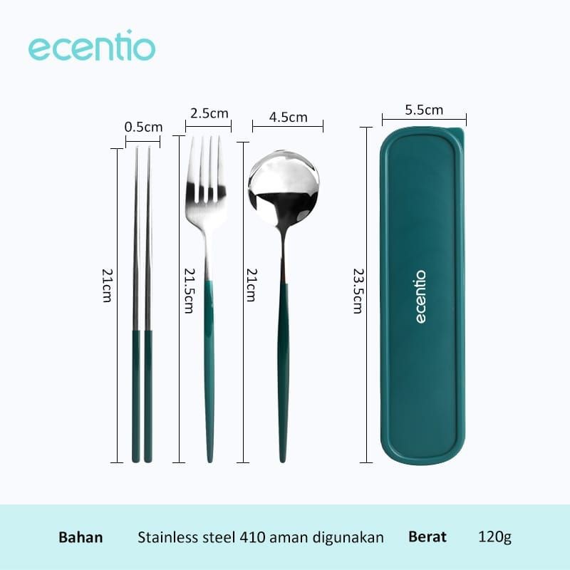 Sendok Ecentio Set 3 pcs Stainless Steel