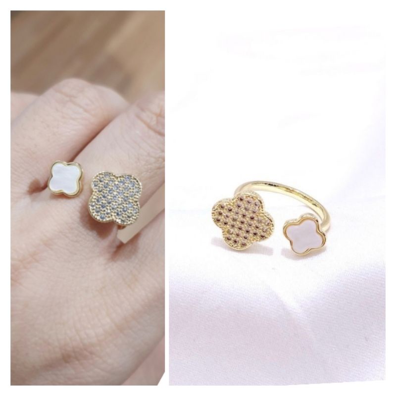 Cincin Titanium Asli gold free size Premium Quality Anti Karat Anti Alergi Ring Import CT01