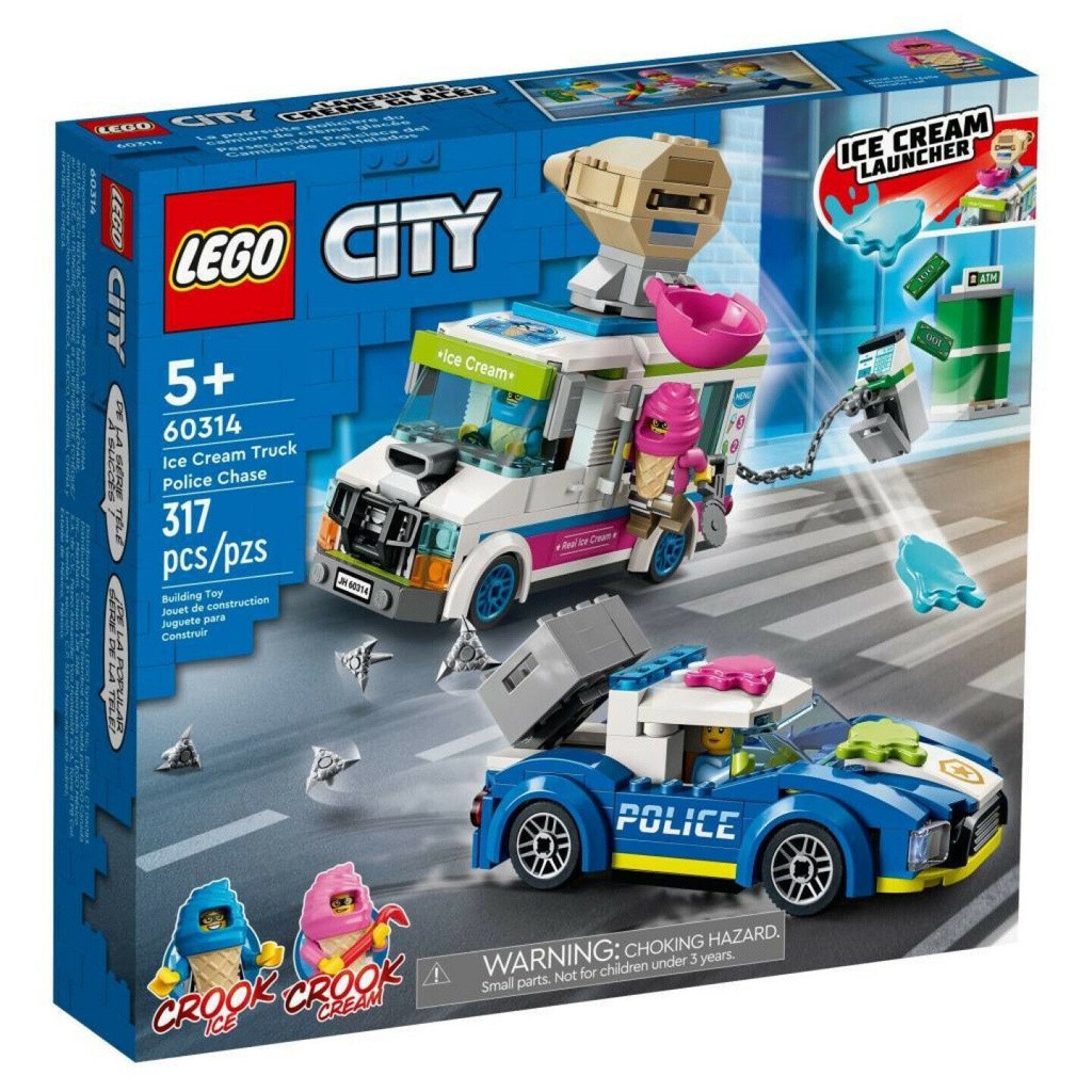 LEGO City - 60314 Ice Cream Truck Police Chase Set Building Kid Toy Motorcar Camper Van TV Series Sp