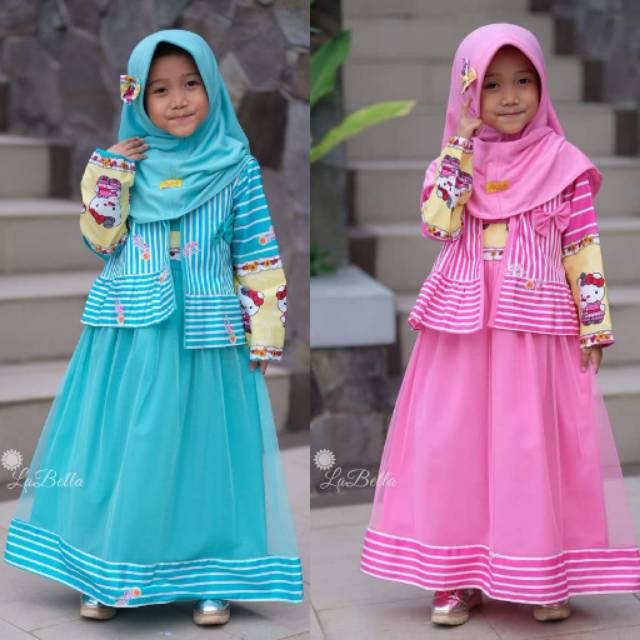 Gamis Anak Perempuan Usia 2-11 Tahun Tutu Hoodie Labella REGSB3HT
