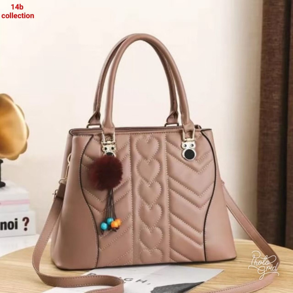 Tas Selempan Wanita / Handbag Fashion Wanita Nindy Love Salur / Tas Bahu Terbaru