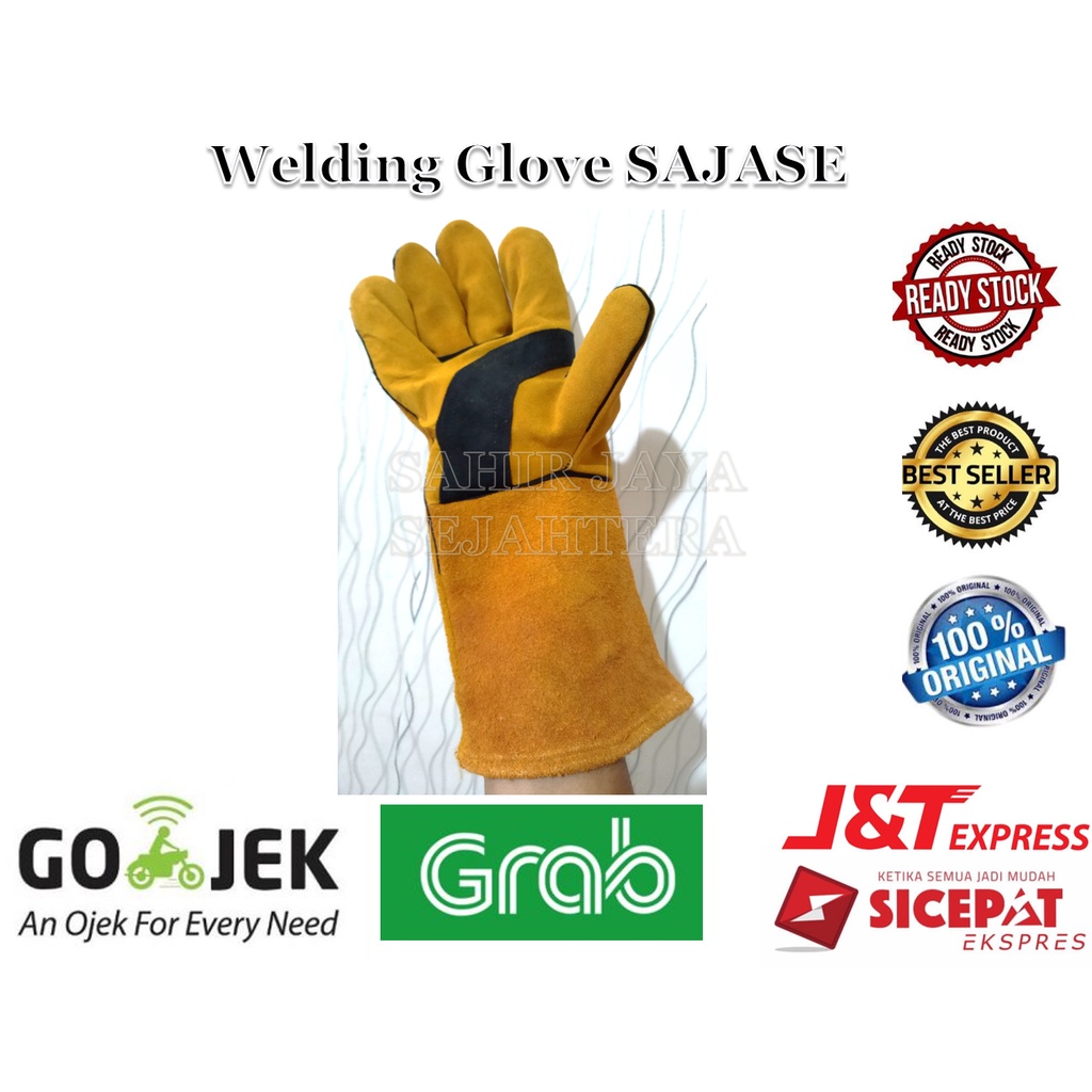 Sarung Tangan Las Kulit Tebal 16 Inch Welding Glove SAJASE 14 INCH Welding Glove Leather Harga Perpa