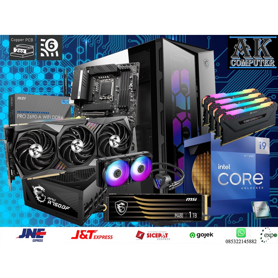 PC SULTAN HIGH END INTEL CORE I9 12900K - RTX 3090 24GB - RAM 128GB