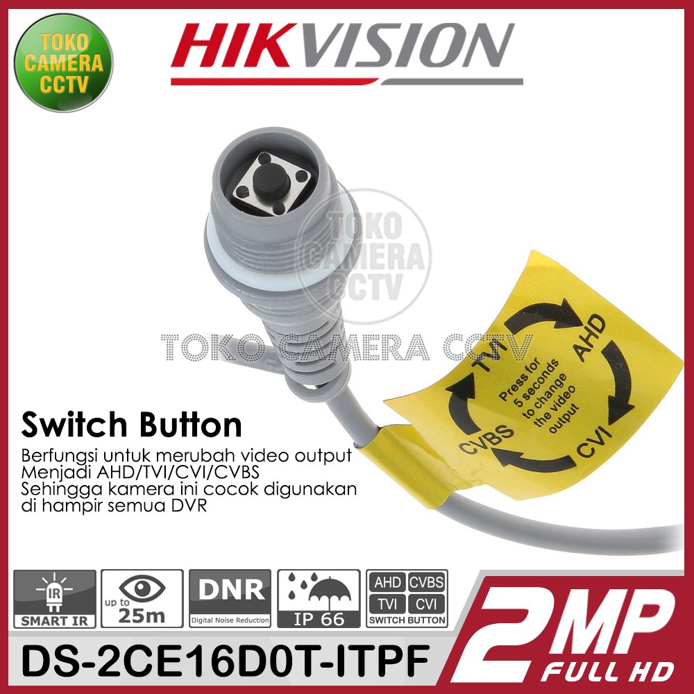 KAMERA CCTV HIKVISION OUTDOOR 2MP 1080p