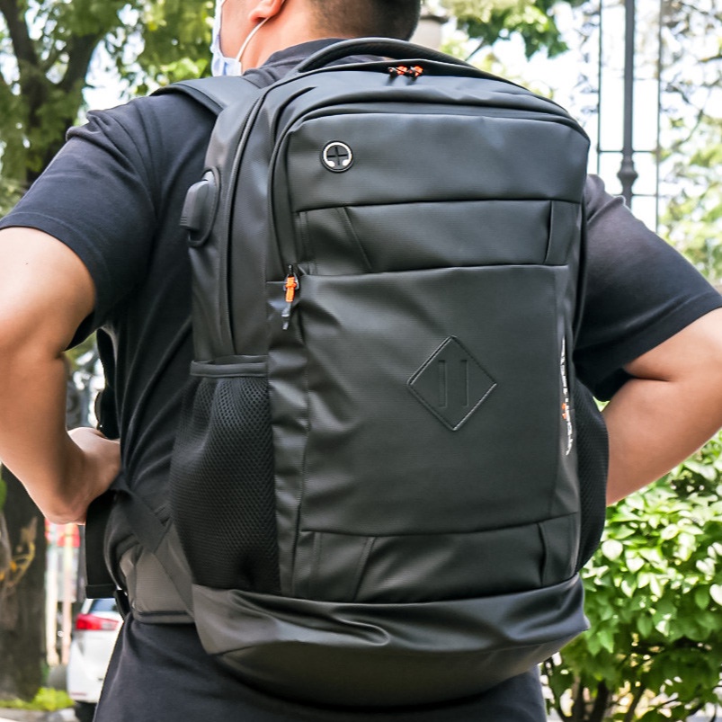 LUXURIOUS BLACK |ManNeedMe x URBAN| Tas Ransel Punggung Pria Tas Backpack ORIGINAL