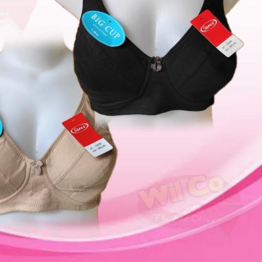 ♨ K128 | BRA SOREX TANPA KAWAT | BH/BRA SOREX 02008 - 36, Hitam ✦