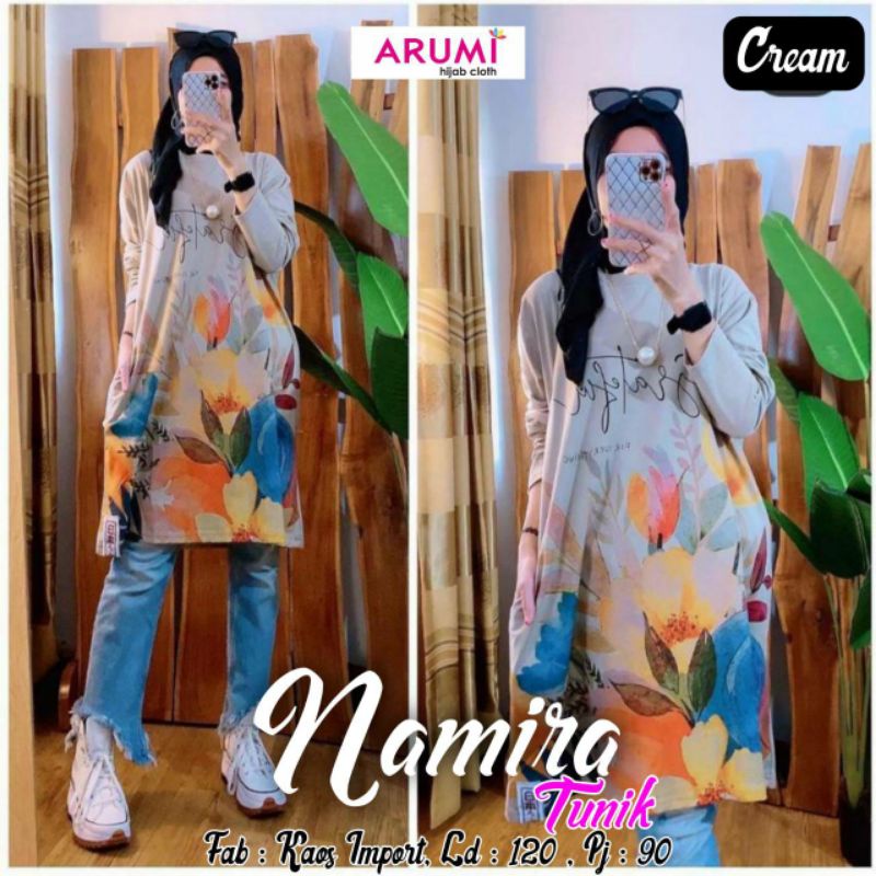 NAMIRA TUNIK // ATASAN WANITA TUNIK KAOS IMPORT