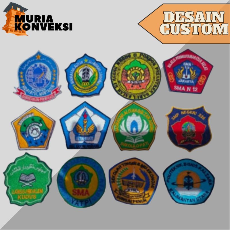 Bordir Custom Bet Sekolah Organisasi