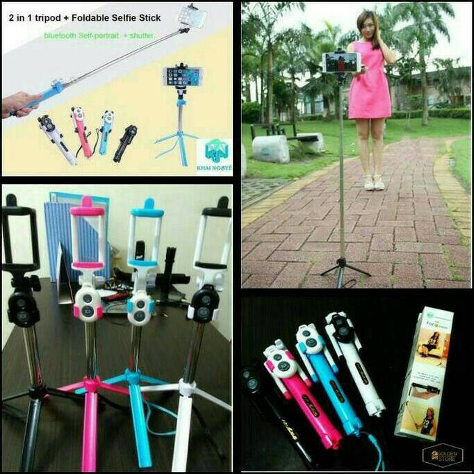 Buruan Selfie Stick Wxy-01 For Android Ios 3 In 1 Tongsis Lipat Tripod Tomsi Terbatas