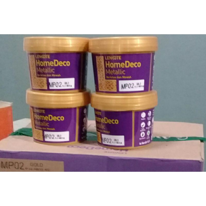 

Cat Lenkote Homedeco Metallic Paint 200 cc cat metalik campuran air Avian Brands Home deco