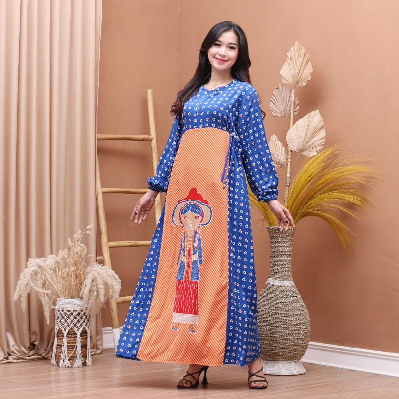 Dress Gamis Bu Tejo Pastel Halus Rayon Super DnA Batik