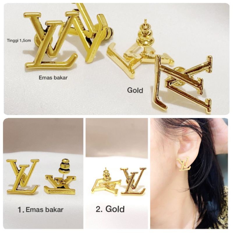 Anting Silver925 Perak motif elv Premium quality Anti Karat anti alergi anting premium perak bakar N-20289