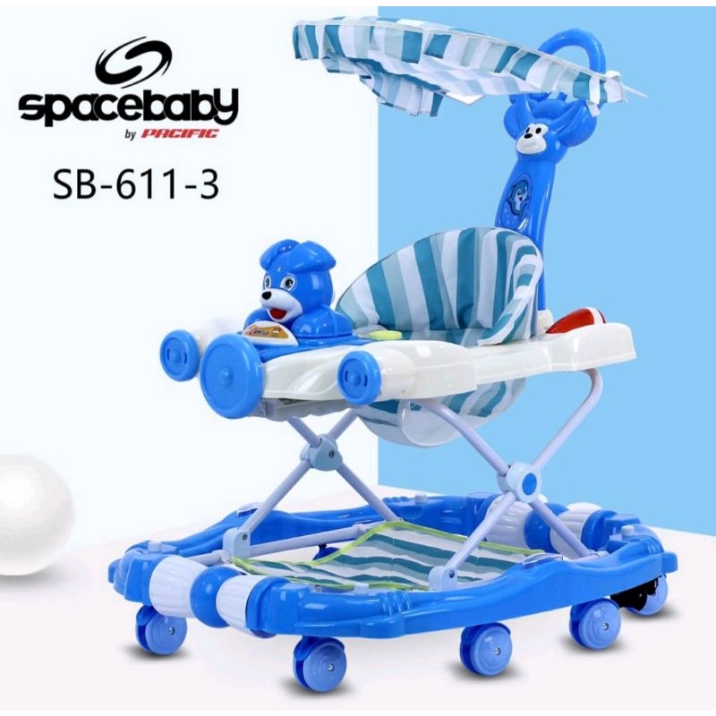 Space Baby Walker Spacebaby  SB-611-3  / 613-3 Plus Mainan Musik