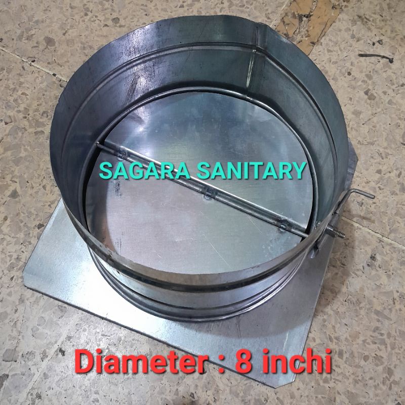 Jual Spigot damper 8 in tutup flexible ducting 8" cerobong asap Baja