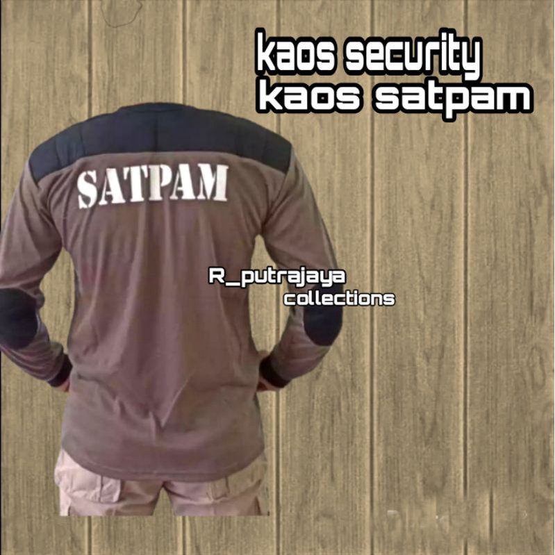 Security Satpam kaos security terbaru baju kaos dalaman satpam security coklat Terbaru murah