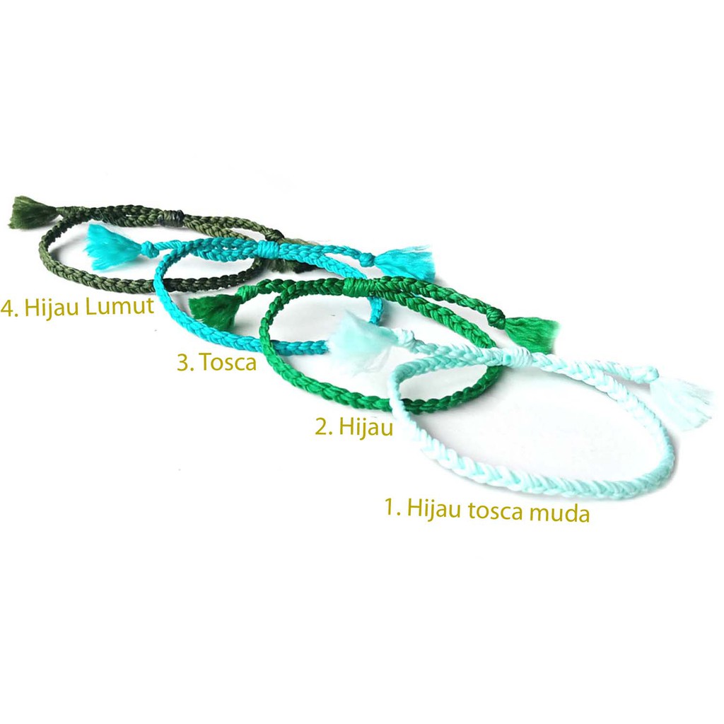 Gelang Tali Simple Green Series