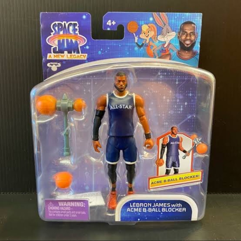 Space Jam A New Legacy Figure Lebron James With Acme B-Ball Bloker - Mainan Figure Space Jam B-Ball