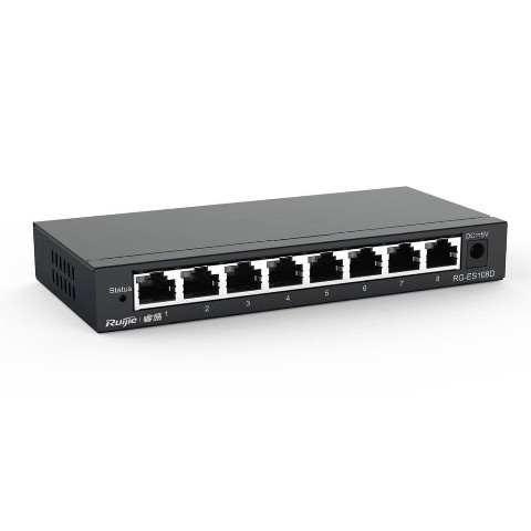 RUijie Reyee RG-ES108D Switch HUb 8-Port 10/100 Mbps Metal Case