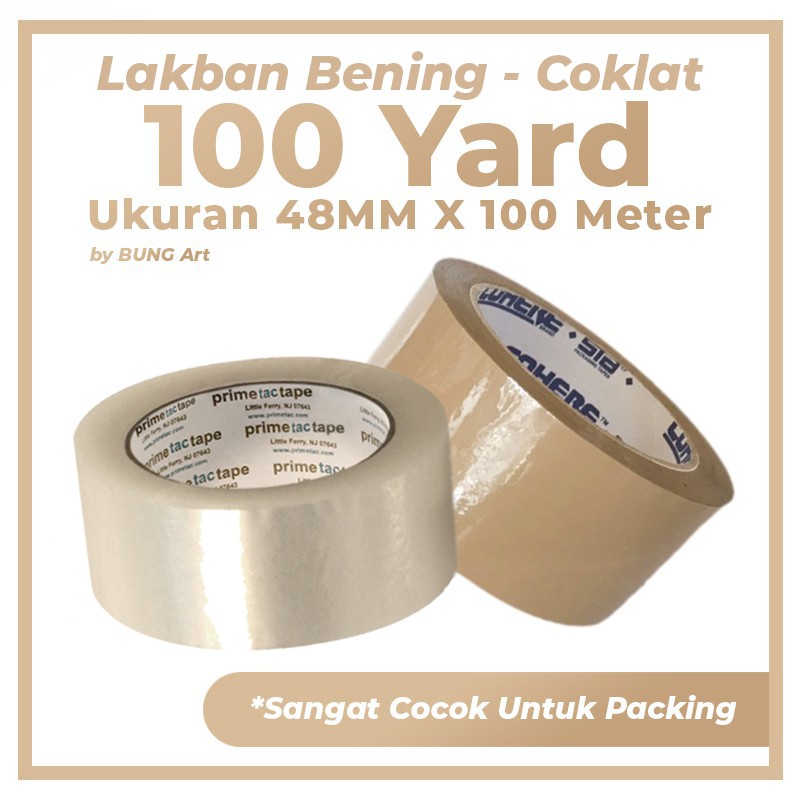 

LAKBAN BENING COKLAT 100 YARD UKURAN 48 MM X 100 METER SANGAT COCOK UNTUK PACKING