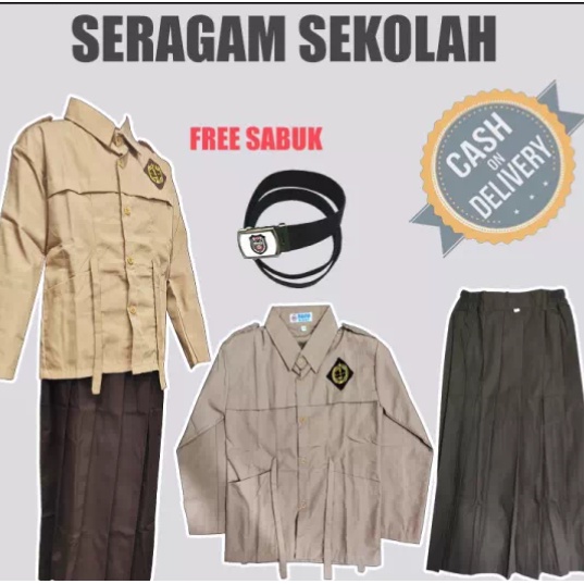 SET PERLENGKAPAN PRAMUKA SD ANAK PEREMPUAN PERALATAN PRAMUKA SD PEREMPUAN TANPA TOPI