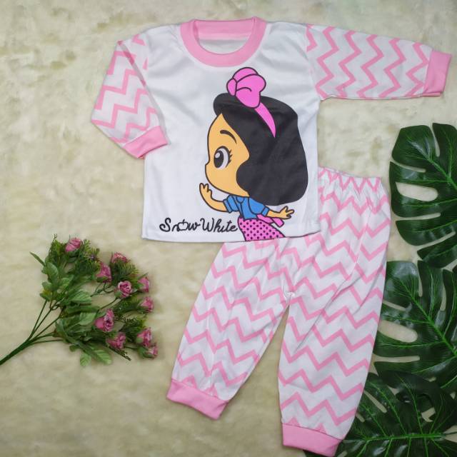 Ss#020 Setelan Piyama Bayi size 0-12bulan / Pakaian Bayi / Pakaian Anak Perempuan / Baju Tidur Bayi