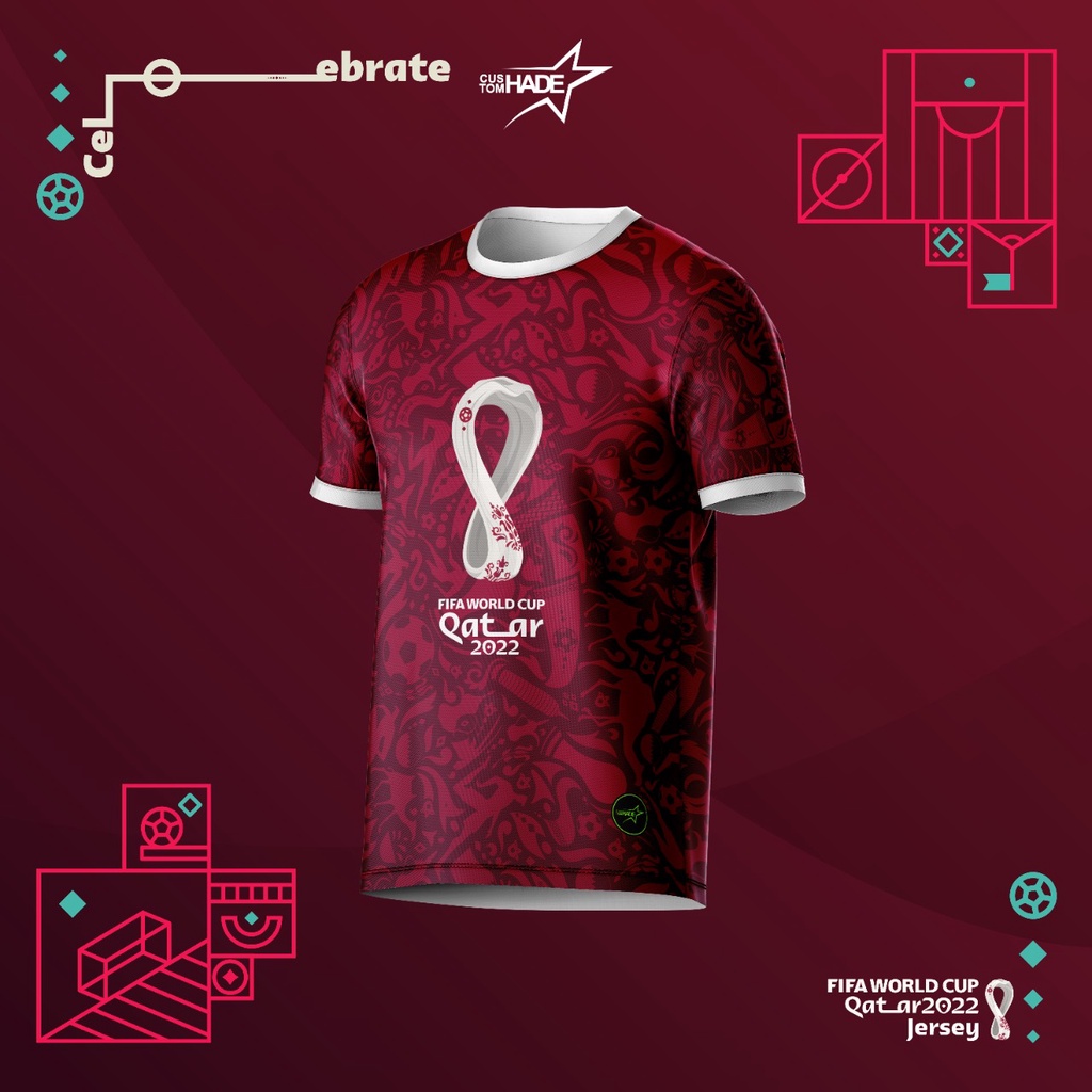 Jual Jersey Baju Kaos Sepak Bola Piala Dunia Qatar Qatar Custom