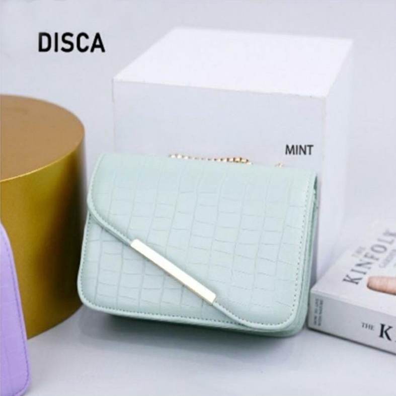 Tas Selempang Wanita Croco - Disca Tas kekinian Tas simpel Tas pundak wanita (COD)
