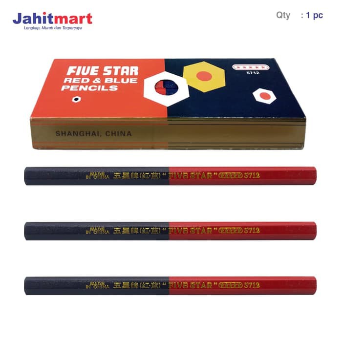 

PROMO ORIGINAL PENSIL MERAH BIRU BESAR / PENSIL POLA MERAH BIRU BESAR !!