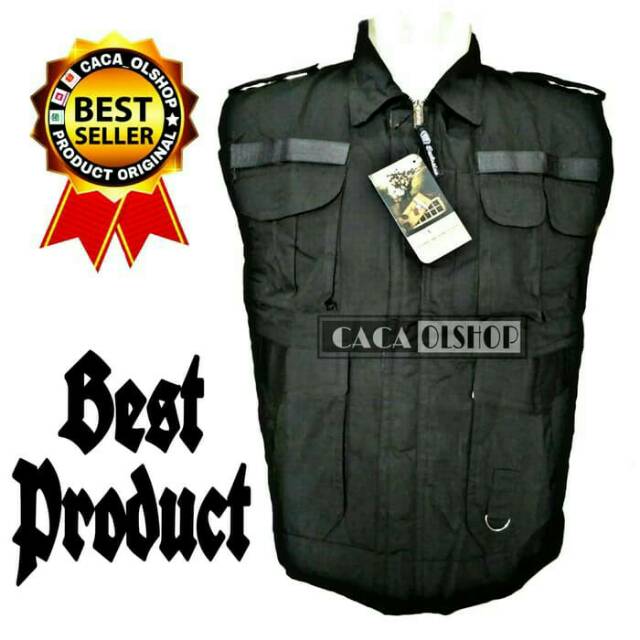 Jaket Rompi Ripstok Hitam Bolak Balik Merk AR Exclusive