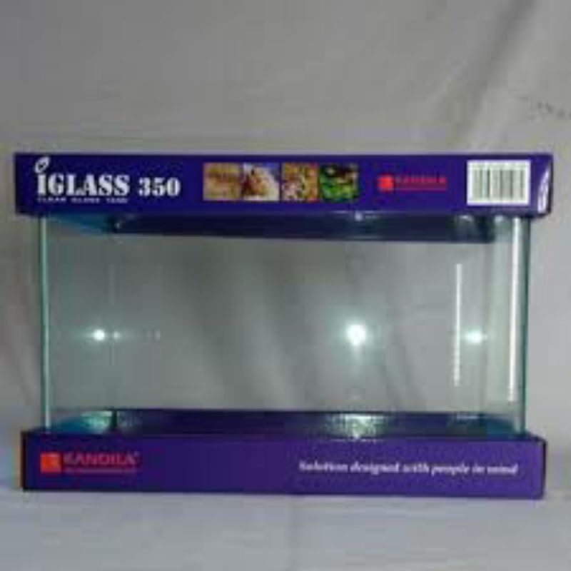 AQUARIUM KANDILA IGLASS 350 / 16 L AQUARIUM IKAN BEDING CEKUNG