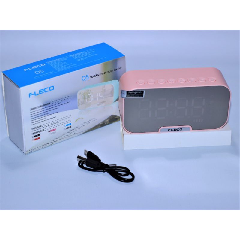 Speaker Jam Fleco Q5 Digital Mp3/Speaker Bluetooth  Alarm Radio Fm/Clock Digital Bluetooth Speaker