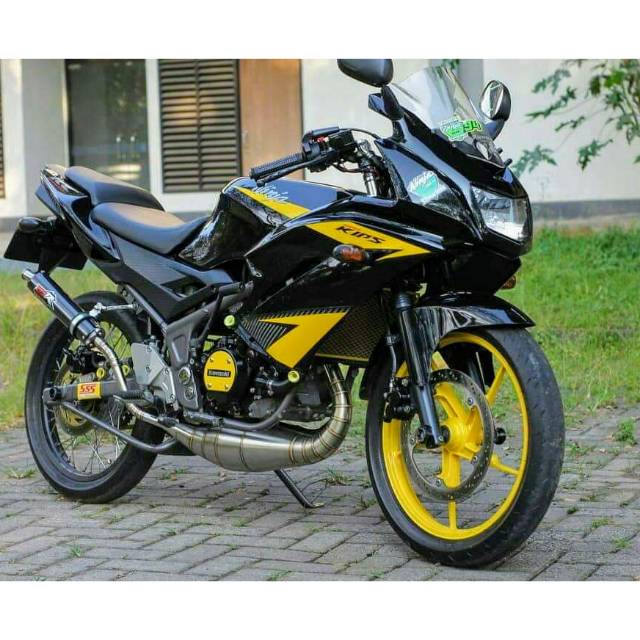 Knalpot GJR ninja RR cobra silencer hitam karbon stainles