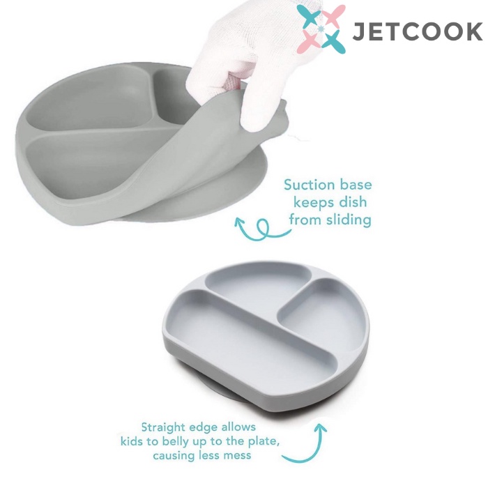 JetCook Baby Silicone Plate / Suction Plate / Piring Silikon Bayi / Perlengkapan MPASI Bayi BPA Free