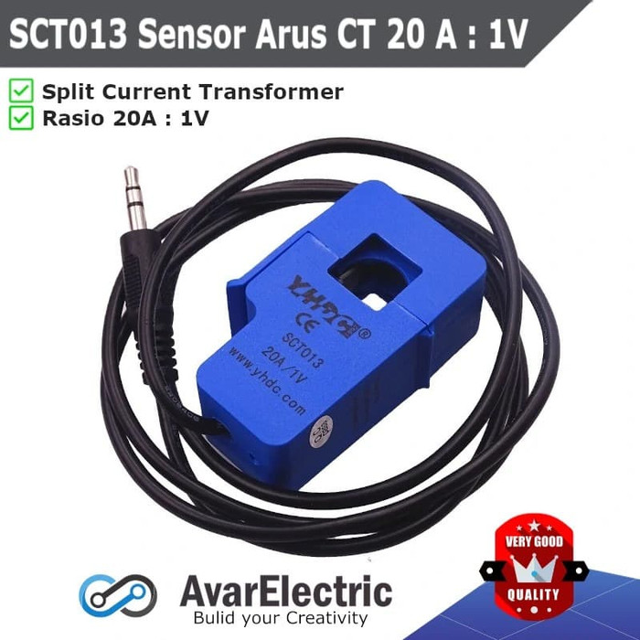 YHDC SCT 013 20A 1V CT Current Transformer Sensor Arus SCT013 Split