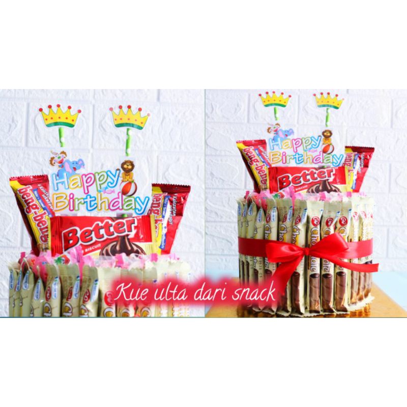 

kue ulta dari snack. bisa request sesuai selera