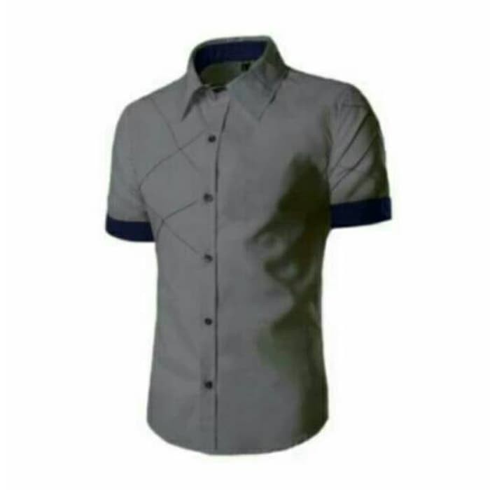 Atasan pria - kemeja kerja pria Lengan Pendek Kemeja Toretto
