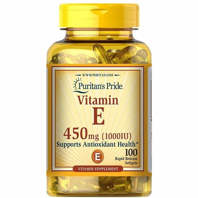 Puritan's Pride Vitamin E 450 Mg 1000 IU 100 Cap Immune &Skin Support Lc