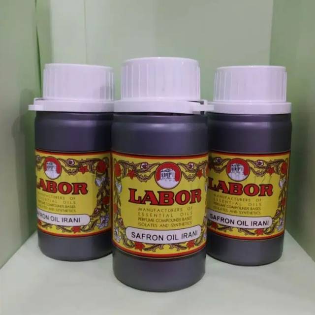 Zafaron Bibit Parfum 100ml merk Labor Saffron oil Iran ori segel pabrik Safron oil Irani