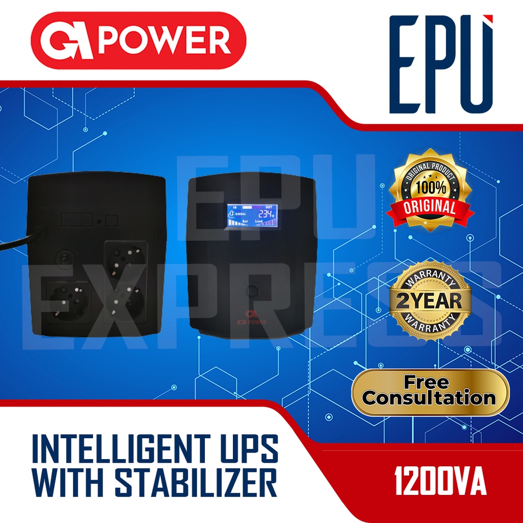 UPS GPOWER GP200 1200va / 720 watt (Garansi resmi 2 tahun)