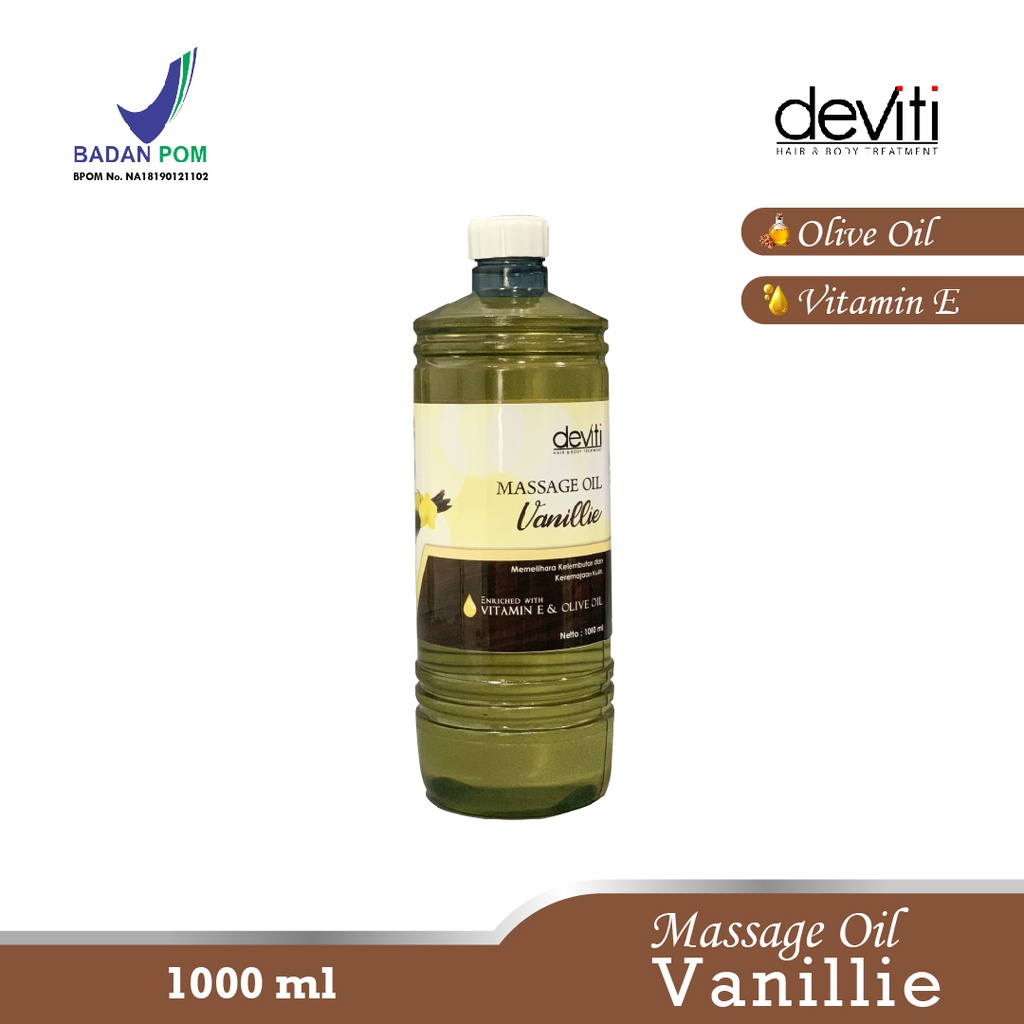 Deviti Massage Oil Vanillie Perawatan Melembutkan Kulit Minyak Pijat 1Kg